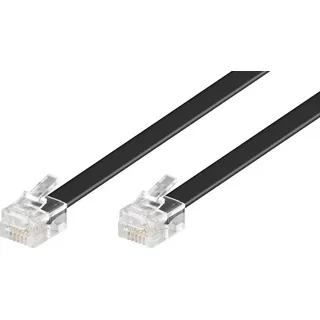 goobay RJ12 Anschlußkabel 3m,sw,St/St 50321