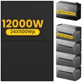 Anker Balkonkraftwerk 12000W Anker SOLIX Solarbank Power Dock mit Solarbank 3 Pro Speicher, (Power Dock und 24x 500Wp Solarmodule im Lieferumfang enthalten), Speicher mit integriertem Wechselrichter, All-in-One 2,68kWh Akku