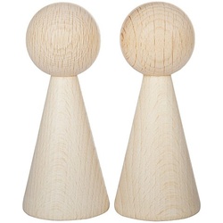 Figurenkegel aus Holz, in verschiedenen Größen
