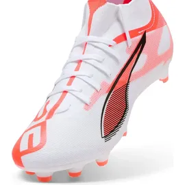 Puma Ultra 5 Match+ FG/AG WN's Fussballschuh, White Black-Glowing RED, 40.5