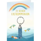 Coppenrath Verlag Grußkarte m.Taschenlampe blau - Zu deiner Erstkommunion