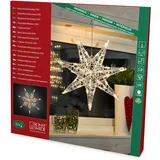 Konstsmide LED Acryl Stern groß 32 warmweiße Dioden 45x45 cm Transparent