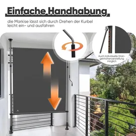 Strattore Klemmmarkise Strattore 150 x 310 cm anthrazit