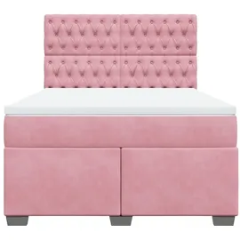 vidaXL Boxspringbett 140 x 200 cm Rosa
