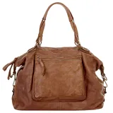 X-ZONE Shopper echt Leder, Made in Italy braun