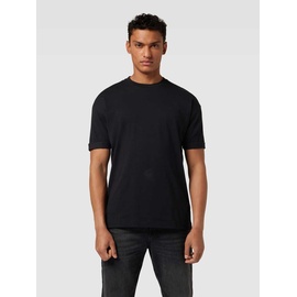 drykorn T-Shirt mit fixierten Ärmelumschlägen Modell 'THILO', Black, M