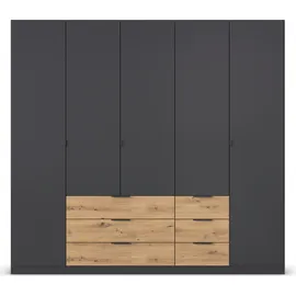 Rauch Drehtürenschrank DAVOA 226 x 210 x 54 cm Grau