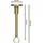 Interdeco GARDINENSTANGE Sonette Santo 100 cm, 1-läufig, 20 mm Ø Messing-Optik
