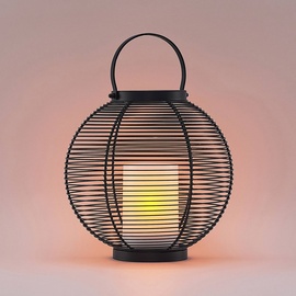 LINDBY Mairuna LED-Solar-Laterne, schwarz, 30,8 cm