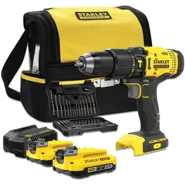 Stanley SFMCD711DSA inkl. 2 x 2,0 Ah + 50-tlg. Bit- & Bohrerset + Werkzeugtasche