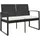 vidaXL Gartenbank 60 x 55 x 78 cm Schwarz