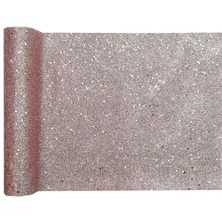 Tischläufer roségold glitzer 3 m x 28 cm