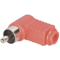 TRU Components 1578909 Cinch-Steckverbinder Stecker, gewinkelt Polzahl: 2 Rot