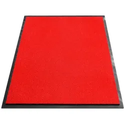 KARAT Schmutzfangmatte "Monochrom" - Teppich für Eingangsbereiche / 135 x 200 cm (Rot)