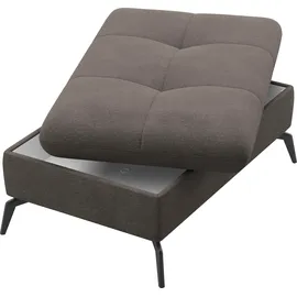 sit&more Polsterhocker Amica mit Stauraum 102 x 47 x 69 cm Grau