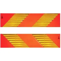 IWH 97609 Heckwarntafel, Halbmarkierungen refl. Zugm., 565x130mm, ECE 70.01,