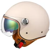 Motorradhelm Rollerhelm Retro Helm Motorrad Mit Doppelbrille Herausnehmbares Futter Chopper Helm Mit ECE Zulassung Motorradhelm Halbschale Für Erwachsener Herren Damen