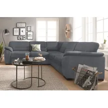 sit&more Ecksofa »Montego L-Form« wahlweise mit Bettfunktion und Schubkasten, grau