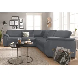 sit&more Ecksofa »Montego L-Form« wahlweise mit Bettfunktion und Schubkasten, grau