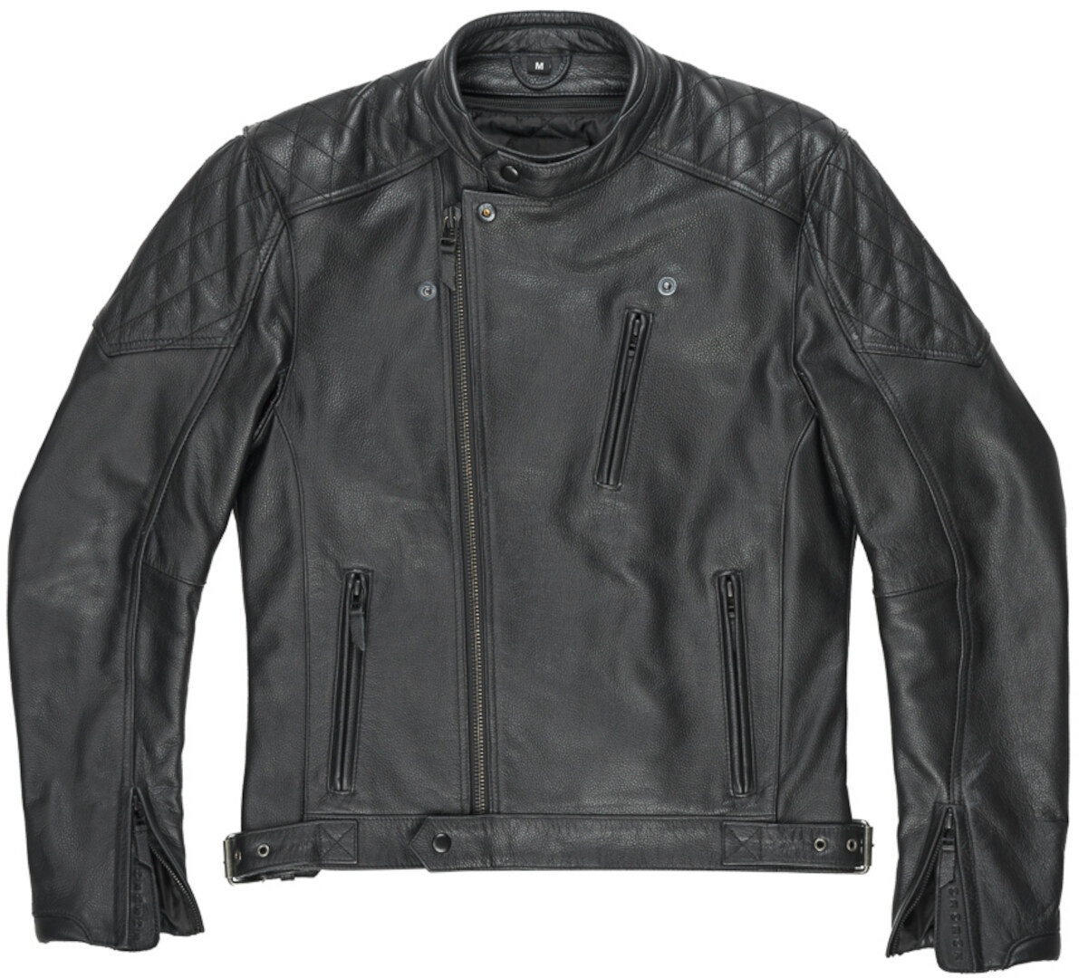 Pando Moto Twin Motorfiets lederen jas, zwart, XL