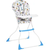 DYLAN Hochstuhl Baby Mit Esstisch Weiß Kinderhochstuhl Klappbar Baby Hochstuhl Klappbar Mit Fußstütze Klappfunktion Babyhochstuhl Ab 6 Monaten Bis 15 kg (Blau)