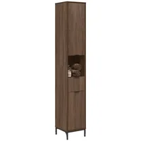 VidaXL Bad hoher Schrank Braune Eiche 31,5 x 33