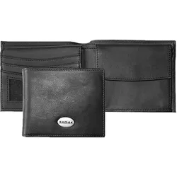 oxmox Leather RFID Querscheinbörse Schwarz