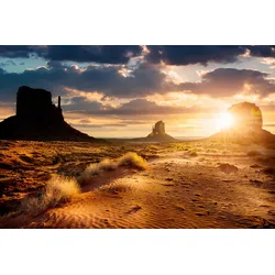 Fototapete PAPERMOON "Trockene Landschaft", bunt, B:3,50m L:2,60m, Vlies, Tapeten