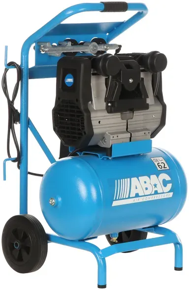 ABAC HOCKENHEIM QUIETE OS20 - Schallgedämpfter, ölfreier, einphasiger elektrischer Luftkompressor - 2 PS Motor - 20 lt