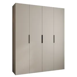 abiks möbel Drehtürenschrank COMO 200 x 245,5 x 40 cm Schwarz