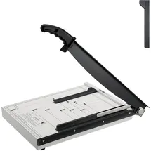 Vevor Papierschneider Hebelschneider, 381 mm Max. Schnittbreite Manuelle Papierschneidemaschine, 16 Blätter Kapazität, mit Schutzschiene / Klingenarretierung, ideal für Zuhause, Büro, Schule