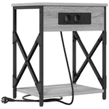 vidaXL Nachttisch Grau Sonoma 41 x 31 x 51 cm Holzwerkstoff Vidaxl