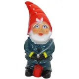 Rakso Oskar Schneider GmbH Gartenzwerg Gartenzwerg Feuerwehrmann mit Löschschlauch Wasserspeier H 45 cm