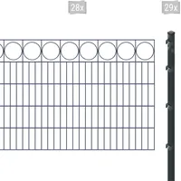 Arvotec Doppelstabmattenzaun »ESSENTIAL 100 zum Einbetonieren "Ring" mit Zierleiste«, Zaunhöhe 100 cm, Zaunlänge 2 - 60 m 93157032-0 anthrazit H/L: 100 cm x 56 m