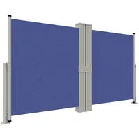 vidaXL Seitenmarkise Ausziehbar Blau 140x1200 cm