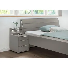 Wiemann »Monaco, 4-fache Liegehöhenverstellung« mit stilvollem Holzkopfteil, Made in Germany grau