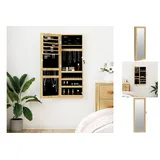 vidaXL Schmuckschrank mit Spiegel Wandmontage 37,5x10x106 cm