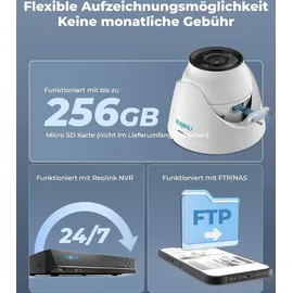 Reolink 12MP PoE Dome Kamera Ultra HD Personen-/Autoerkennung, 6K farbiger Nachtsicht, 2-Wege-Audio