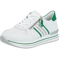 REMONTE Sneaker in weiss/smaragd/weiss | 41
