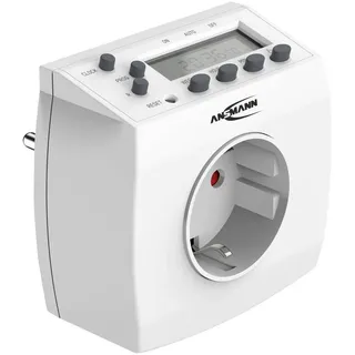 Ansmann 1260-0011 Zeitschaltuhr digital Tagesprogramm, Wochenprogramm 3680 W Zufallsfunktion, Sommer-/Winterzeitumstellung