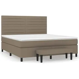 vidaXL Boxspringbett 180 x 200 cm Taupe