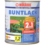 Wilckens 2in1 Buntlack für Innen und Außen, seidenmatt, 750 ml, RAL 5010 Enzianblau