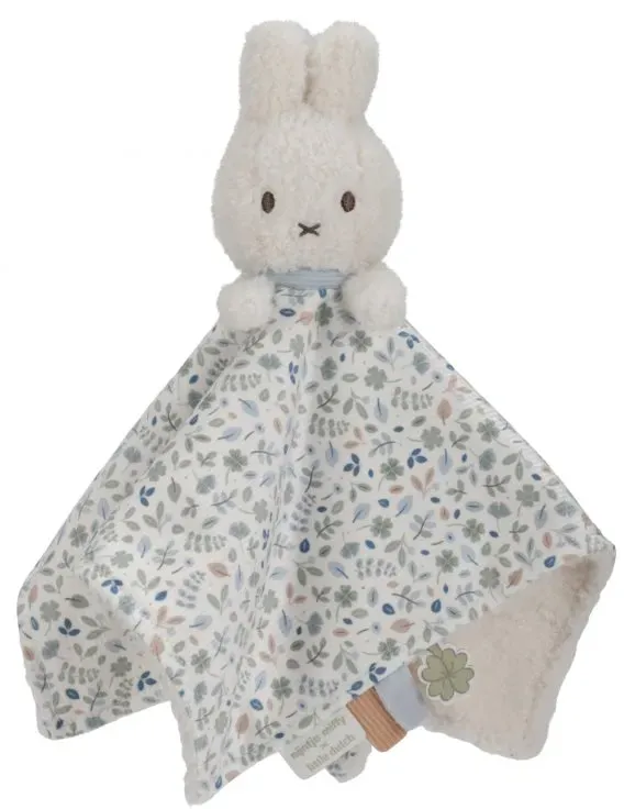 Little Dutch Miffy Fluffy Lucky Leaves Cuddle Cloth Schmusetuch 0 m+ Blue 1 St.
