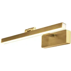 Licht-Erlebnisse LED Bilderleuchte VANESSA 1x8W Messing Baustahl Aluminium LE95687