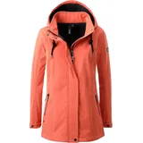DEPROC activ Softshelljacke DEPROC ACTIVE "WILKIE PEAK WOMEN", Damen, Gr. 44L, orange, 96% Polyester; 4% Elastan, tailliert, gerader Abschluss mit Windstopper,mit verstellbarem Klettverschluss, Jacken Softshelljacke, mit abnehmbarer Kapuze