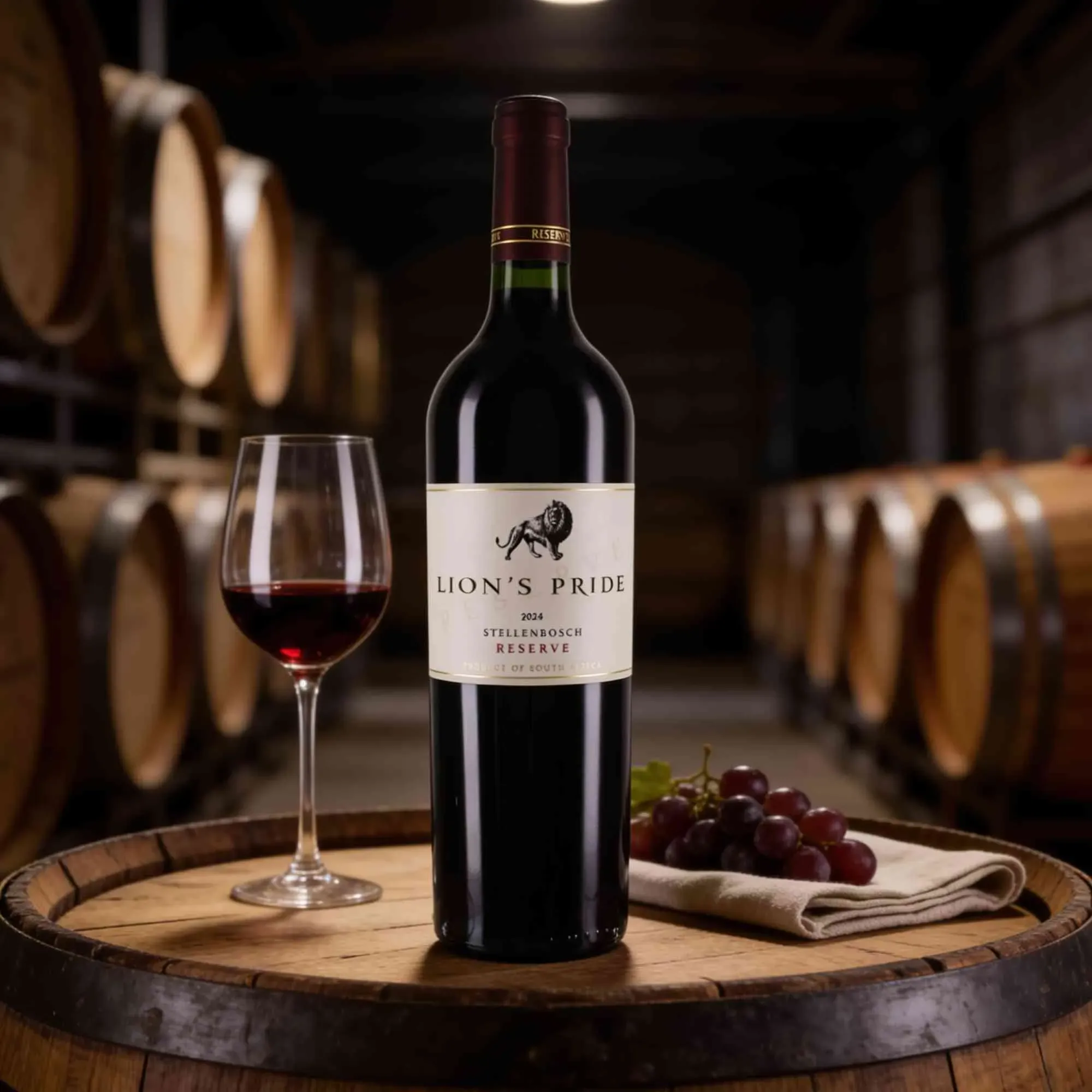Stellenrust 2024 Stellenrust Lion ́s Pride Reserve 2024 Cabernet Franc,Cabernet Sauvignon,Merlot,Pinotage,Shiraz Südafrika