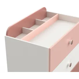 Demeyere GROUP Kombikommode »Jade« Schublade mit Rollenauszügen, Runde Knopfgriffe mit Roségold-Finish rosa