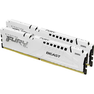 Kingston 64GB (2x32GB) Kingston Fury Beast White XMP DDR5-6400 CL32 RAM Arbeitsspeicher