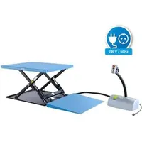 Hanselifter Hubtisch mit Auffahrrampe, Tragf.: 1.000 kg, 230 V, Typ: HTF-G-230