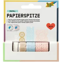 Folia Papierbordüren Bänder pastell 8–23 mm 4x 1 m